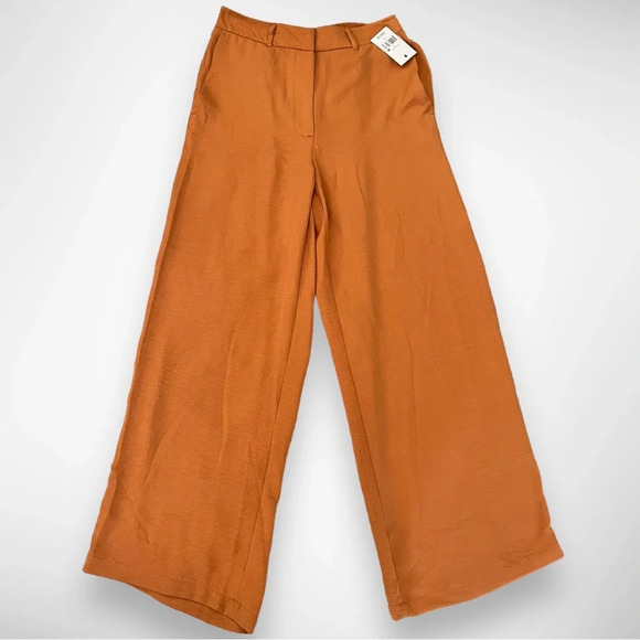 Ophelia Roe Pants - OPHELIA‎ ROE Women's Camel Brown Wide Leg Trousers Size Medium | NWT